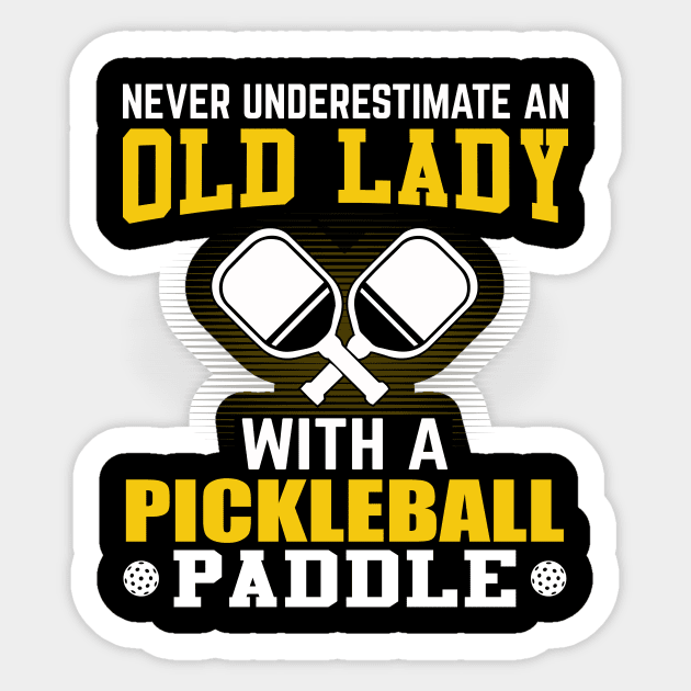 Pickleball women Sticker by Positively Petal Perfect 